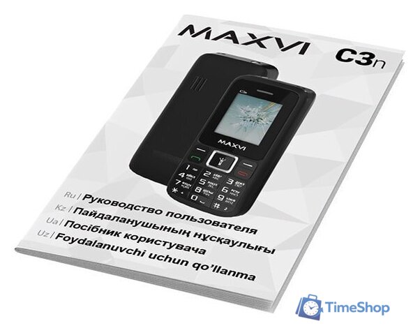 Кнопочный телефон Maxvi C3n (черный) - Изображение №11 — Интернет-магазин Time-Shop