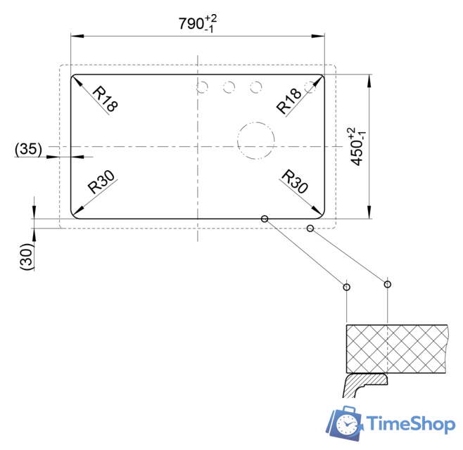 Кухонная мойка Blanco Zenar 45 S 523850 (левая, антрацит) - Изображение №2 — Интернет-магазин Time-Shop