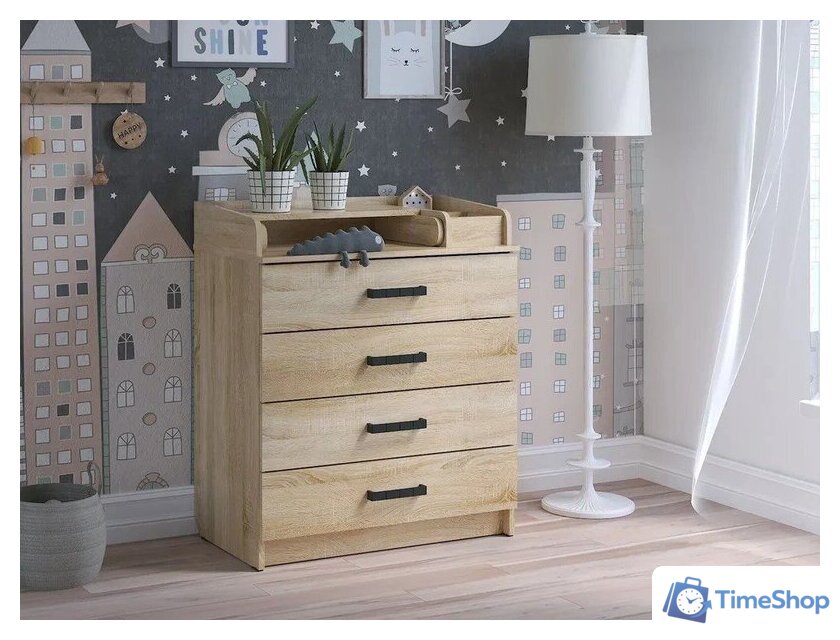 Детский комод Атон Мебель Marvin (дуб сонома) - Изображение №3 — Интернет-магазин Time-Shop