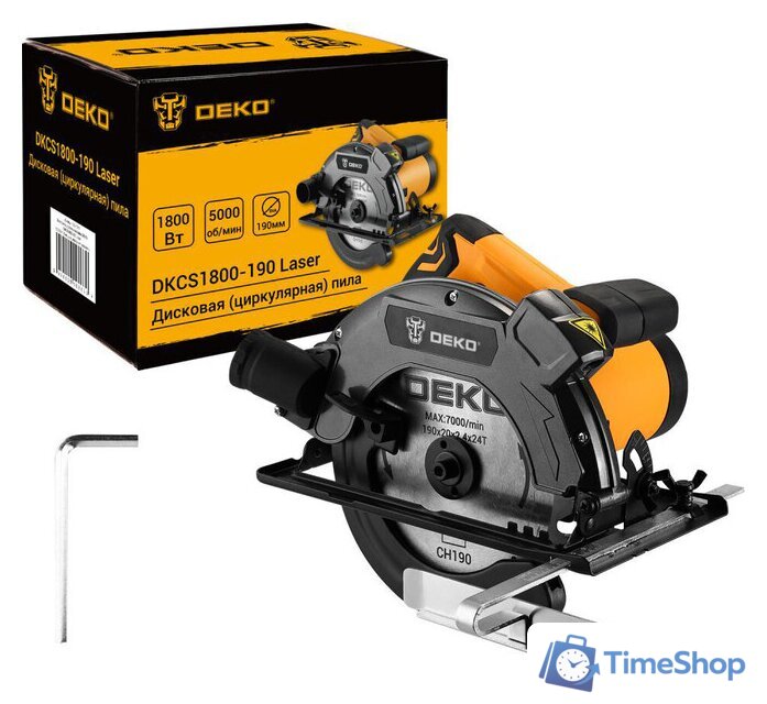 Дисковая (циркулярная) пила Deko DKCS1800-190 Laser 083-1011 - Изображение №1 — Интернет-магазин Time-Shop