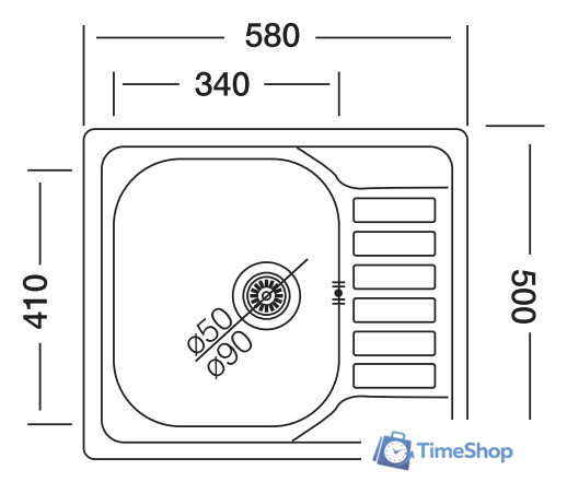 Кухонная мойка Kromevye Triton EC 196 D - Изображение №2 — Интернет-магазин Time-Shop
