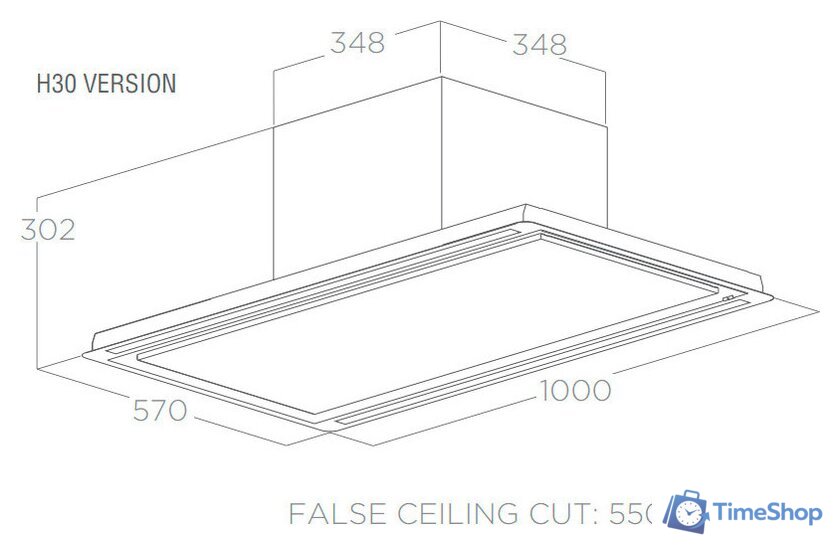 Кухонная вытяжка Elica Hilight-X H30 IX/A/100 PRF0163520 - Изображение №4 — Интернет-магазин Time-Shop