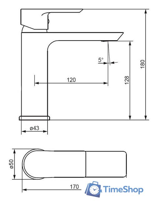 Смеситель Damixa Apollo 470210000 - Изображение №3 — Интернет-магазин Time-Shop