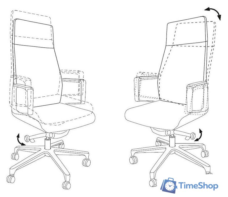 Офисное кресло Бюрократ _JONS (бежевый) - Изображение №6 — Интернет-магазин Time-Shop