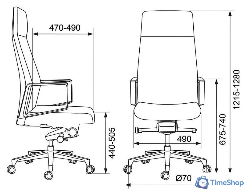Офисное кресло Бюрократ _JONS (бежевый) - Изображение №5 — Интернет-магазин Time-Shop