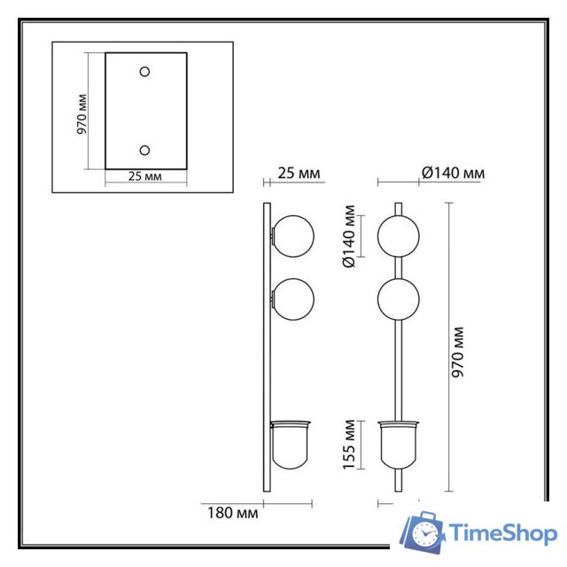 Бра Odeon Light Flower 4681/2WA - Изображение №2 — Интернет-магазин Time-Shop