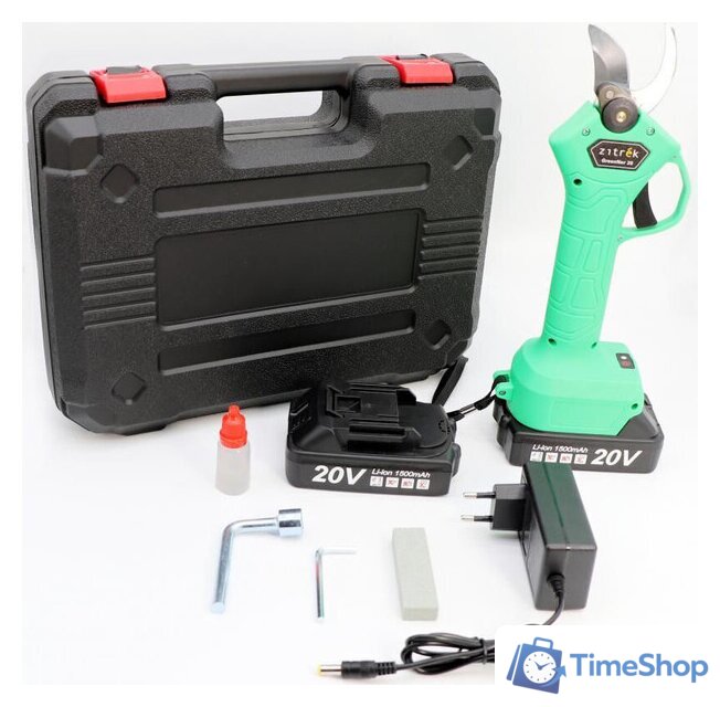 Секатор Zitrek GreenNer 20 082-1855 (с 2-мя АКБ, кейс) - Изображение №2 — Интернет-магазин Time-Shop