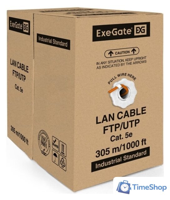 Кабель ExeGate UTP4-C5e-CU-S24-IN-LSZH-OR-305 UTP - Изображение №2 — Интернет-магазин Time-Shop