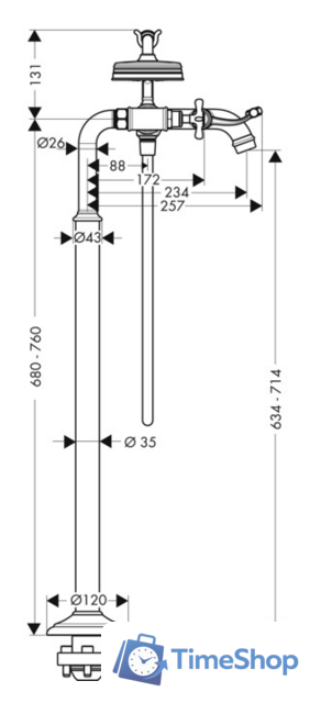 Смеситель Axor Montreux 16547000 (хром) - Изображение №2 — Интернет-магазин Time-Shop