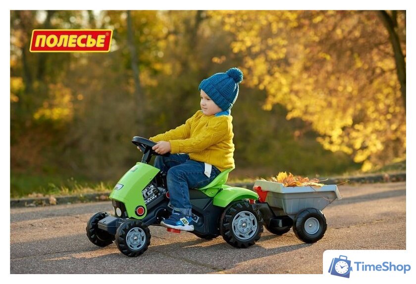 Педальная машинка Полесье Каталка-трактор с педалями Turbo-2 с полуприцепом [52742] - Изображение №2 — Интернет-магазин Time-Shop
