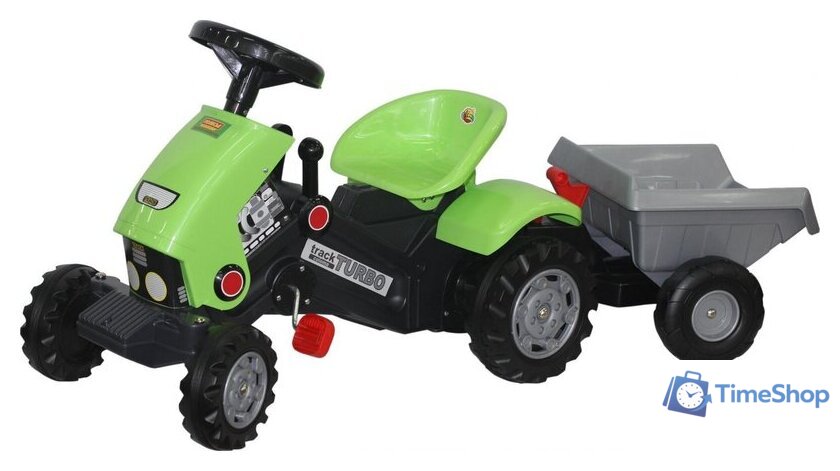 Педальная машинка Полесье Каталка-трактор с педалями Turbo-2 с полуприцепом [52742] - Изображение №1 — Интернет-магазин Time-Shop