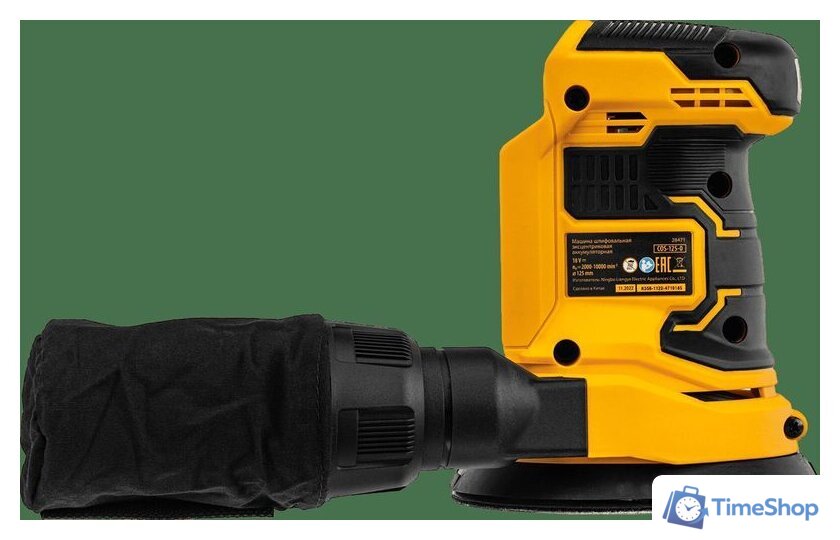 Эксцентриковая шлифмашина Denzel COS-125-0 (без АКБ) - Изображение №6 — Интернет-магазин Time-Shop