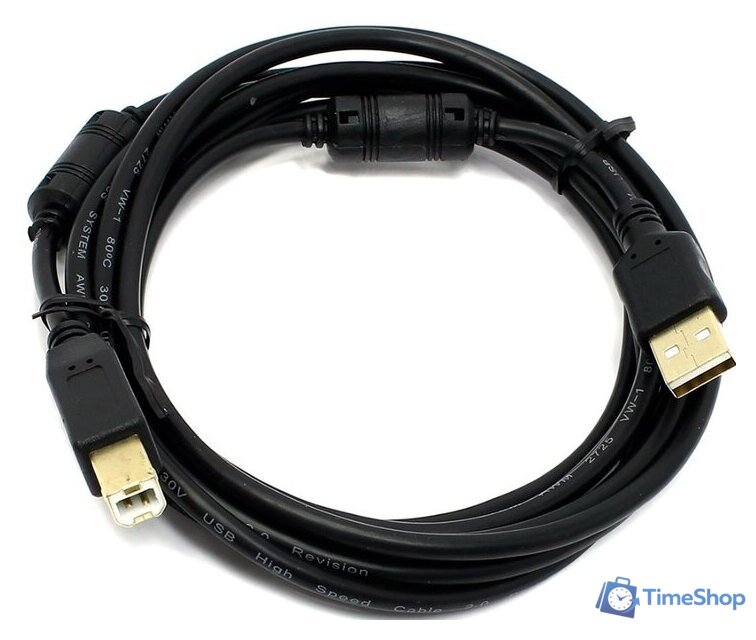 Кабель 5bites USB Type-A - USB Type-B UC5010-050A (5 м, черный) - Изображение №1 — Интернет-магазин Time-Shop