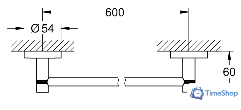Держатель для полотенца Grohe Essentials 40366001 - Изображение №2 — Интернет-магазин Time-Shop