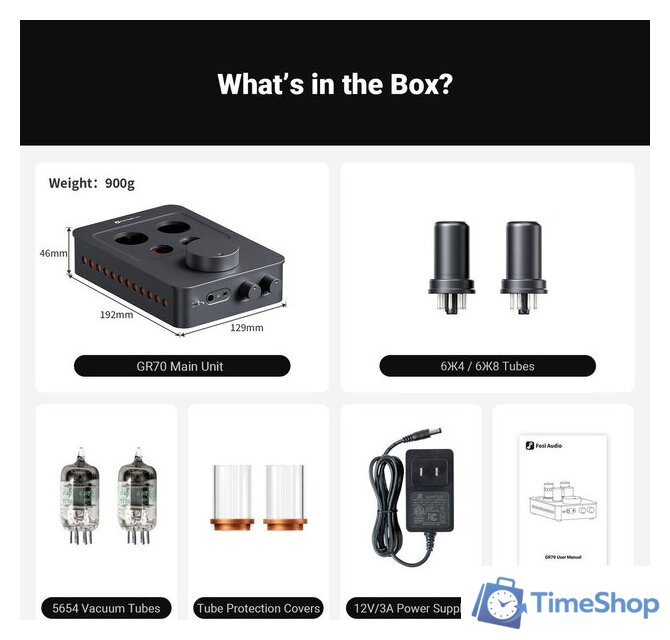 Настольный усилитель Fosi Audio GR70 (черный) - Изображение №5 — Интернет-магазин Time-Shop