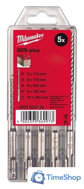 Набор буров Milwaukee 4932352338 (5 предметов) - Изображение №1 — Интернет-магазин Time-Shop