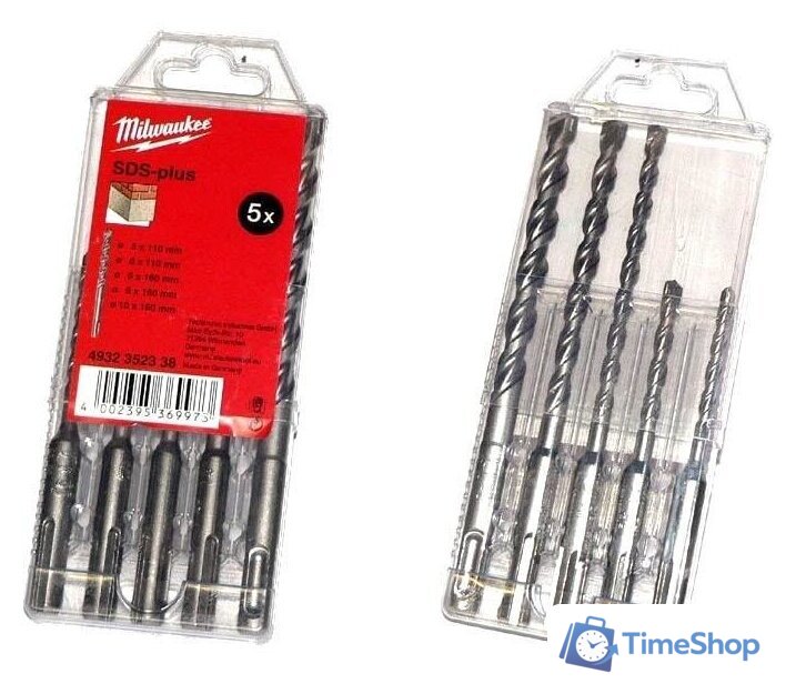 Набор буров Milwaukee 4932352338 (5 предметов) - Изображение №2 — Интернет-магазин Time-Shop