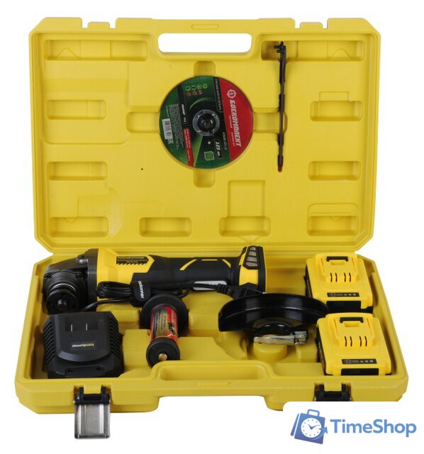 Угловая шлифмашина Hanskonner HAG18125BL (с 2-мя АКБ, кейс) - Изображение №1 — Интернет-магазин Time-Shop