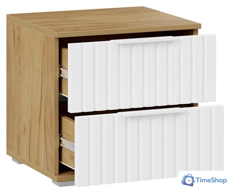 Тумба Трия Хилтон (дуб крафт золотой/белый матовый) - Изображение №2 — Интернет-магазин Time-Shop