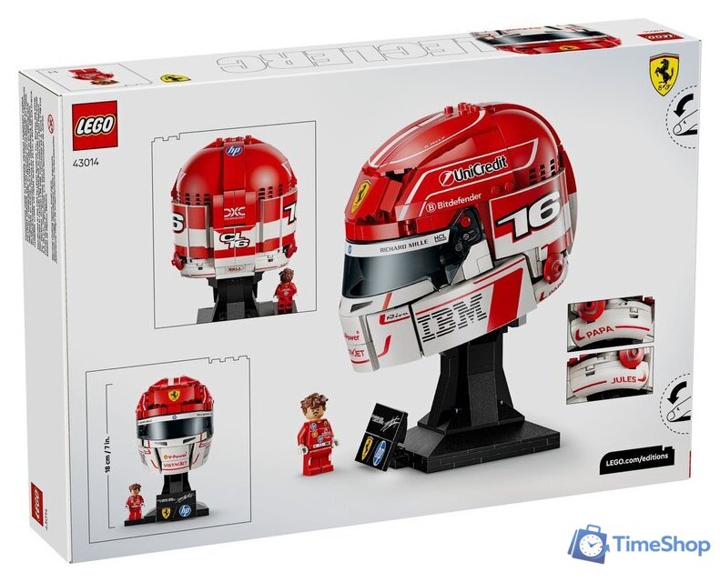 Конструктор LEGO Editions 43014 Шлем Шарля Леклера команды Scuderia Ferrari HP - Изображение №13 — Интернет-магазин Time-Shop