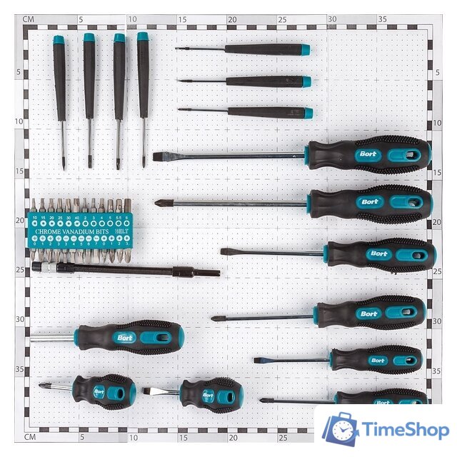 Набор отверток Bort BTK-42 (42 предмета) - Изображение №4 — Интернет-магазин Time-Shop