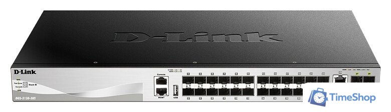 Управляемый коммутатор 3-го уровня D-Link DGS-3130-30S/B1A - Изображение №1 — Интернет-магазин Time-Shop