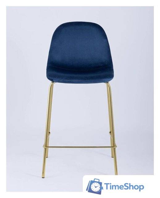 Стул Stool Group Валенсия SN полубарный OS-001CB HLR-64 (велюр синий/ножки золото) - Изображение №3 — Интернет-магазин Time-Shop