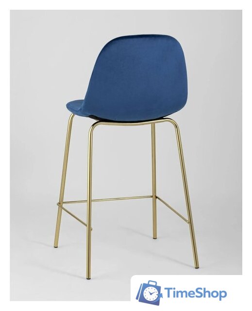 Стул Stool Group Валенсия SN полубарный OS-001CB HLR-64 (велюр синий/ножки золото) - Изображение №6 — Интернет-магазин Time-Shop
