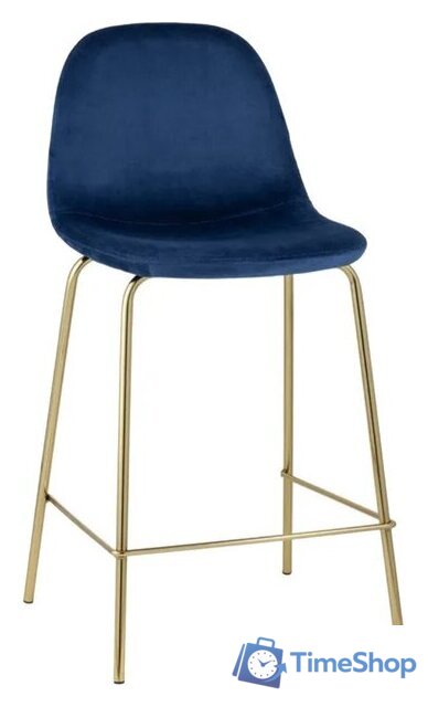 Стул Stool Group Валенсия SN полубарный OS-001CB HLR-64 (велюр синий/ножки золото) - Изображение №1 — Интернет-магазин Time-Shop