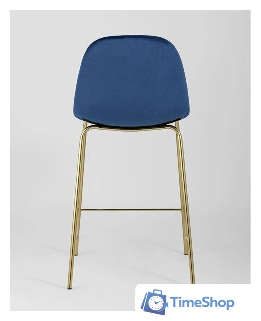 Стул Stool Group Валенсия SN полубарный OS-001CB HLR-64 (велюр синий/ножки золото) - Изображение №5 — Интернет-магазин Time-Shop