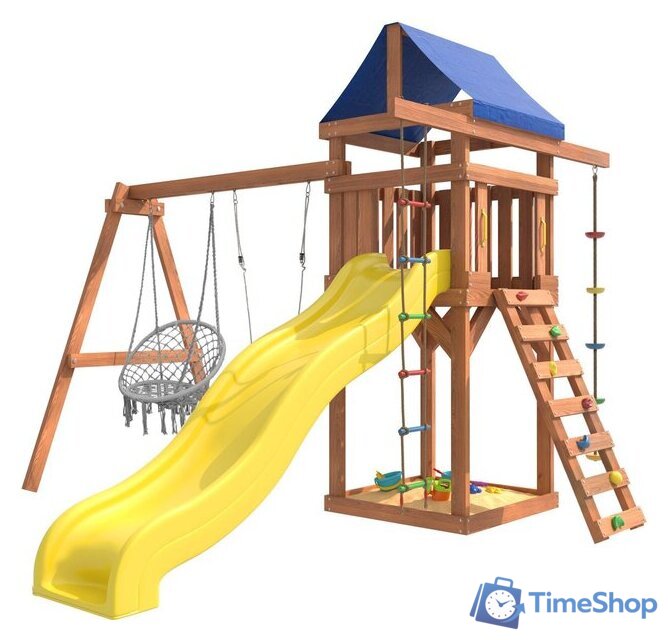 Игровой комплекс National Tree Company Качели лодочка и подвесное плетеное кресло IgroWoods ДП-2 - Изображение №2 — Интернет-магазин Time-Shop