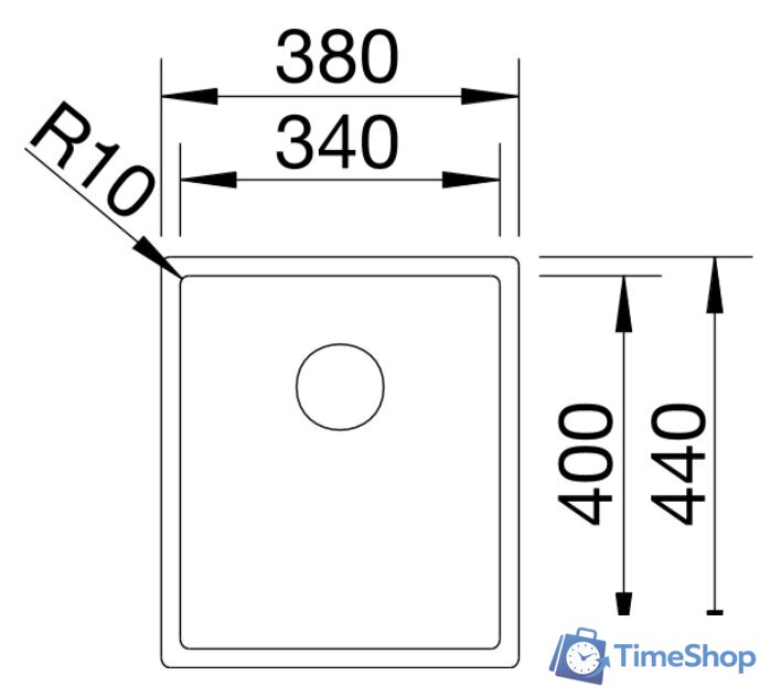 Кухонная мойка Blanco Claron 340-IF Durinox - Изображение №2 — Интернет-магазин Time-Shop