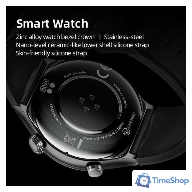 Умные часы QCY Watch Active GT (серебристый) - Изображение №4 — Интернет-магазин Time-Shop