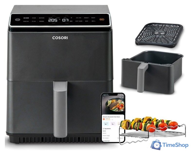 Аэрогриль (аэрофритюрница) Cosori Dual Blaze Air Fryer CAF-P681S-KEUR - Изображение №1 — Интернет-магазин Time-Shop