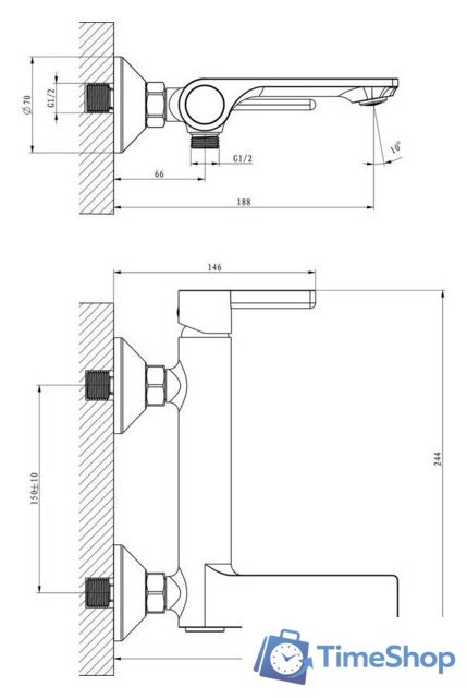 Смеситель Lauter Velvet 21СК6696С - Изображение №3 — Интернет-магазин Time-Shop