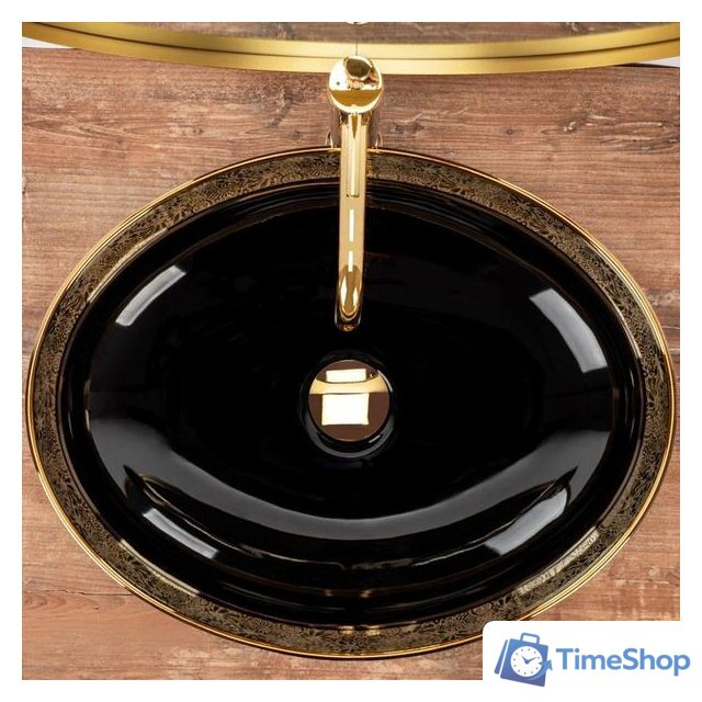 Умывальник Rea Margot (золотистый/черный) - Изображение №4 — Интернет-магазин Time-Shop