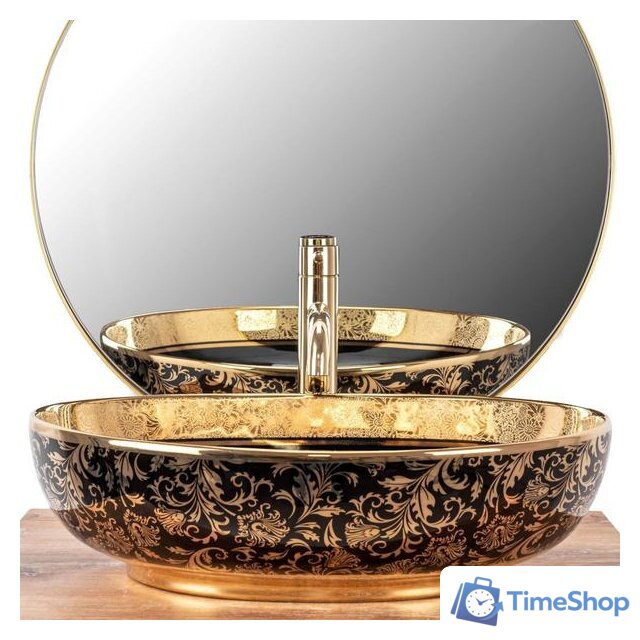 Умывальник Rea Margot (золотистый/черный) - Изображение №3 — Интернет-магазин Time-Shop