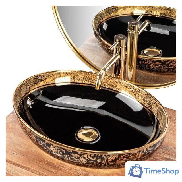 Умывальник Rea Margot (золотистый/черный) - Изображение №2 — Интернет-магазин Time-Shop
