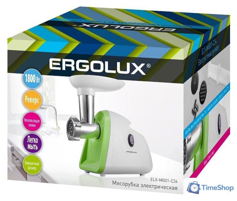 Мясорубка Ergolux ELX-MG01-C34 - Изображение №2 — Интернет-магазин Time-Shop