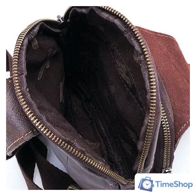 Городской рюкзак Poshete 253-2201-30-BRW (коричневый) - Изображение №4 — Интернет-магазин Time-Shop