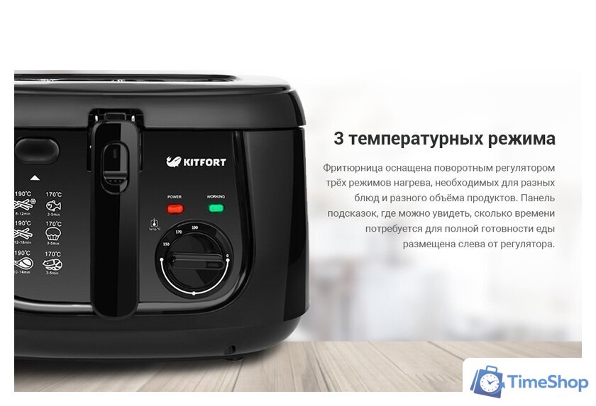 Фритюрница Kitfort KT-2018 - Изображение №7 — Интернет-магазин Time-Shop