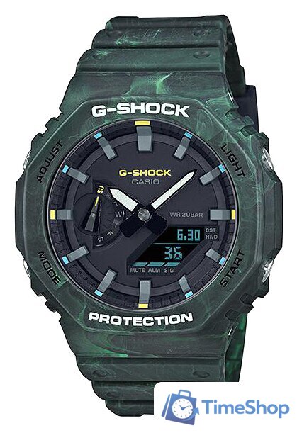 Наручные часы Casio G-Shock GA-2100FR-3A - Изображение №1 — Интернет-магазин Time-Shop