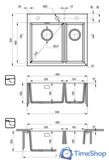 Кухонная мойка Deante ZQE G503 - Изображение №2 — Интернет-магазин Time-Shop