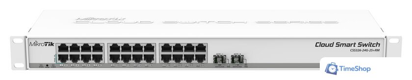 Управляемый коммутатор 2-го уровня Mikrotik CSS326-24G-2S+RM - Изображение №1 — Интернет-магазин Time-Shop