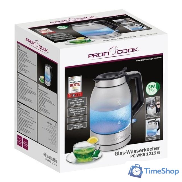 Электрический чайник ProfiCook PC-WKS 1215 G - Изображение №5 — Интернет-магазин Time-Shop