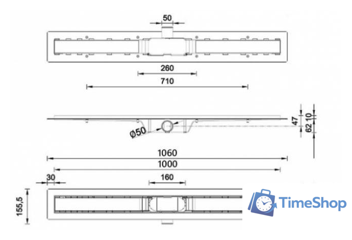 Трап/канал Styron STY-M-100 - Изображение №5 — Интернет-магазин Time-Shop