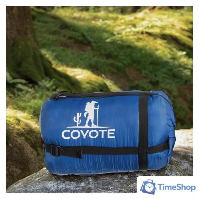 Спальный мешок Coyote Baring ZC-SB022 (синий с туристическим ковриком Foal 1.2см хаки) - Изображение №7 — Интернет-магазин Time-Shop
