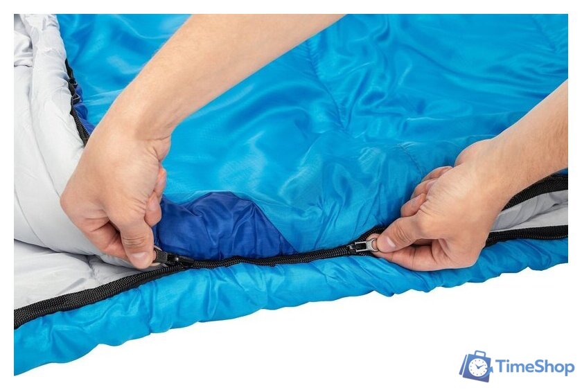Спальный мешок Coyote Baring ZC-SB022 (синий с туристическим ковриком Foal 1.2см хаки) - Изображение №13 — Интернет-магазин Time-Shop