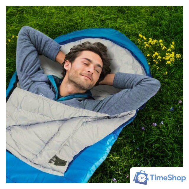 Спальный мешок Coyote Baring ZC-SB022 (синий с туристическим ковриком Foal 1.2см хаки) - Изображение №6 — Интернет-магазин Time-Shop