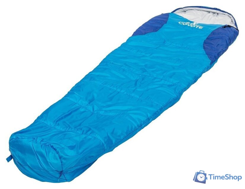 Спальный мешок Coyote Baring ZC-SB022 (синий с туристическим ковриком Foal 1.2см хаки) - Изображение №10 — Интернет-магазин Time-Shop